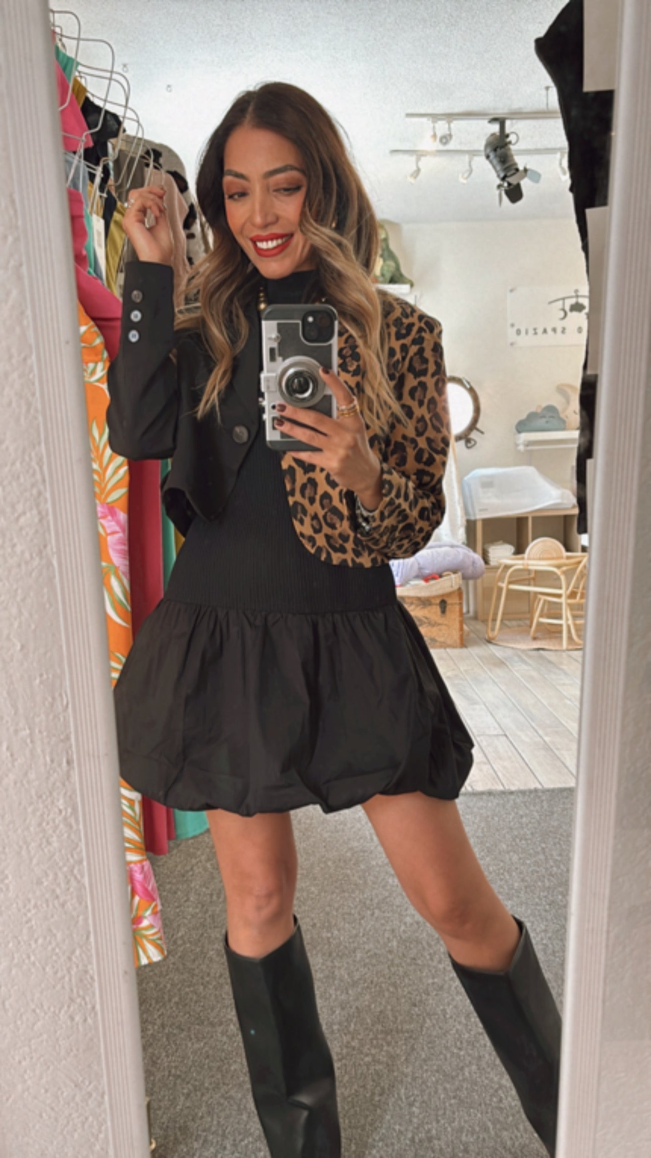 BLAZER CROP LEOPARDO