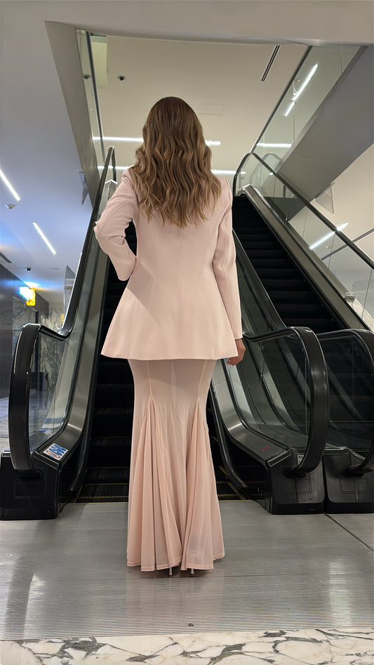 SET BLAZER Y FALDA EN TRANSPARENCIA