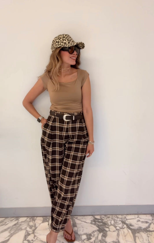 BLUSA DRAPEADA CARAMELO