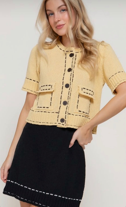 BLUSA PESPUNTE AMARILLO