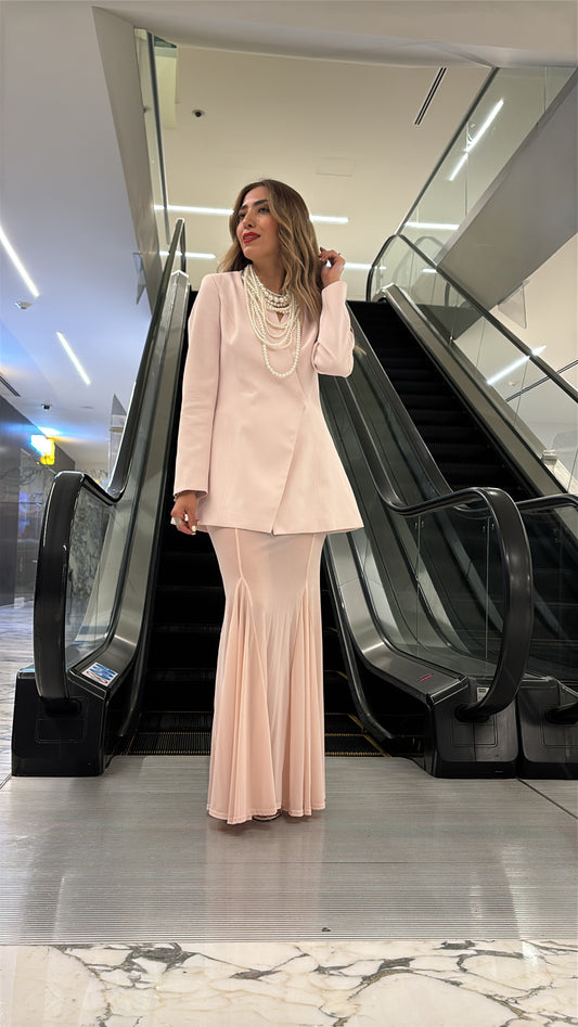 SET BLAZER Y FALDA EN TRANSPARENCIA