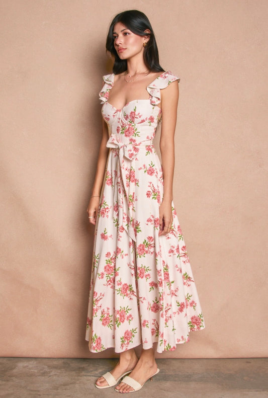 VESTIDO MIDI FLORES