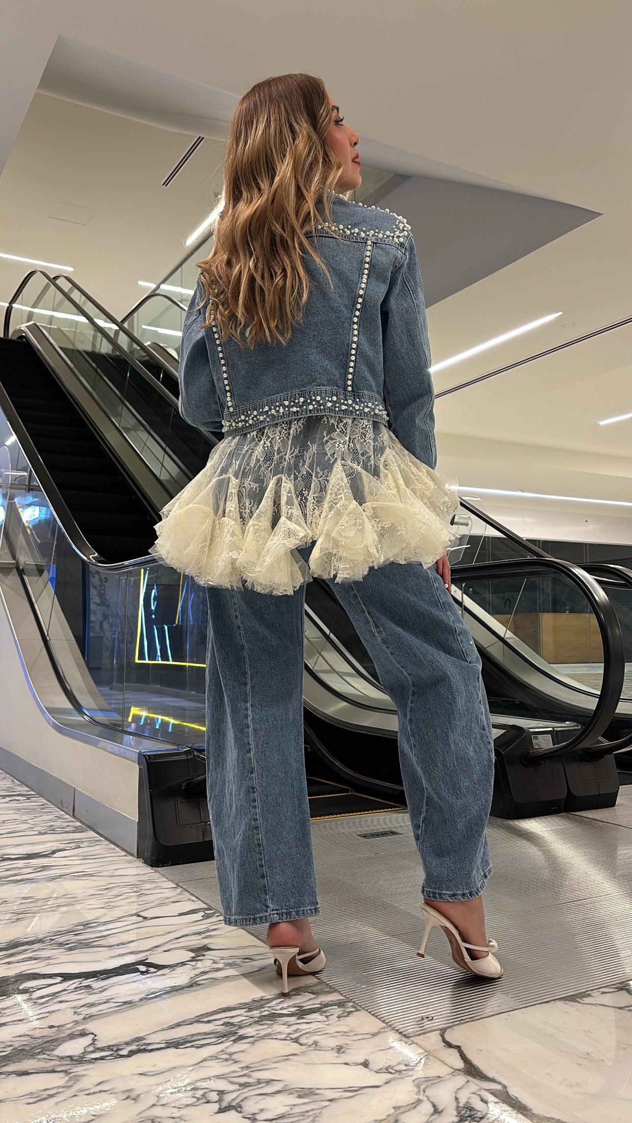 CHAMARRA DENIM PERLAS