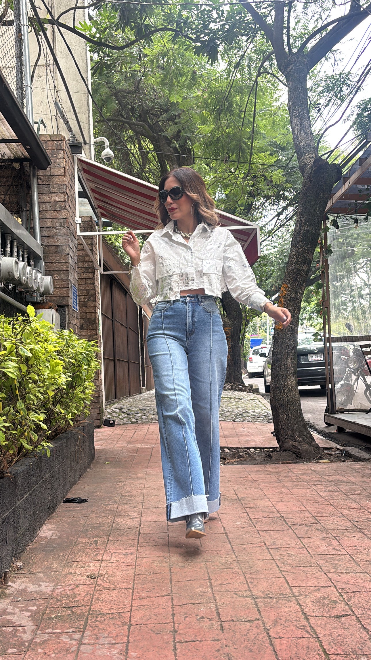 CAMISA CROP FOIL
