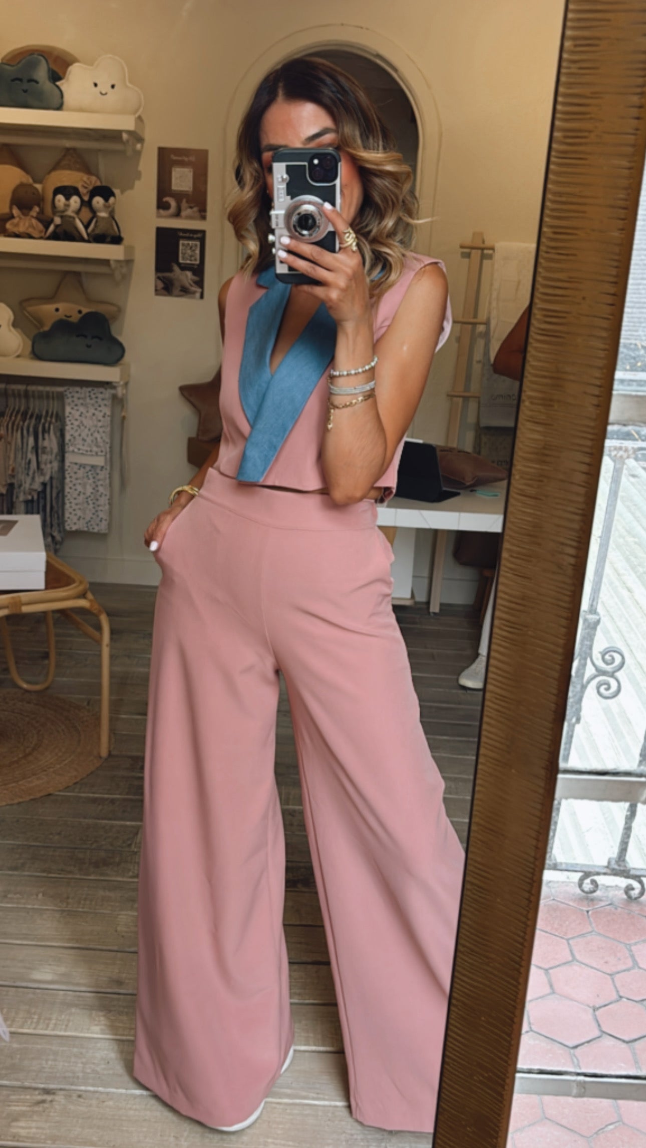 CONJUNTO ROSA DENIM