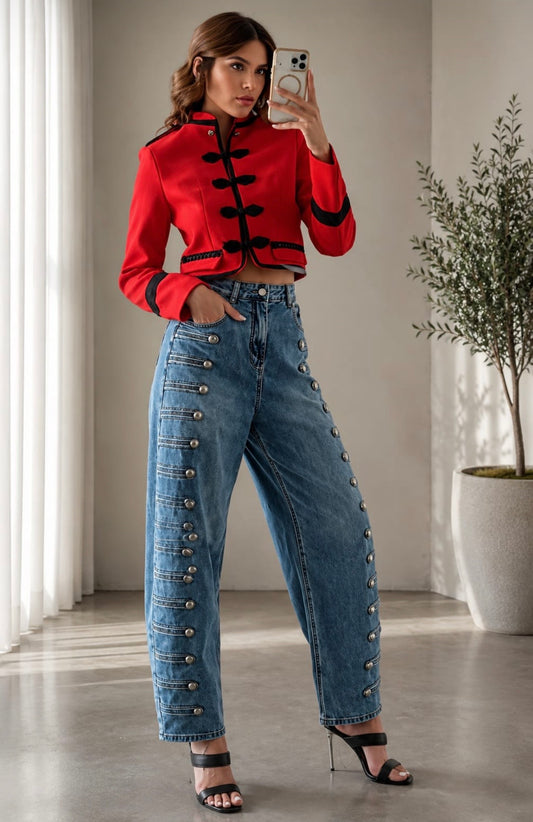 JEANS ESTILO MILITAR