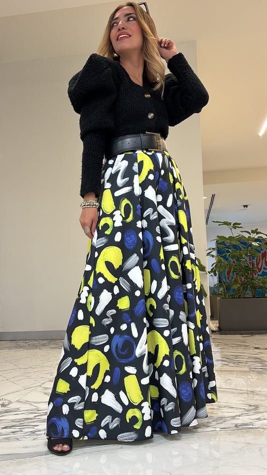 PANTALÓN ESTAMPADO TIPO PALAZZO