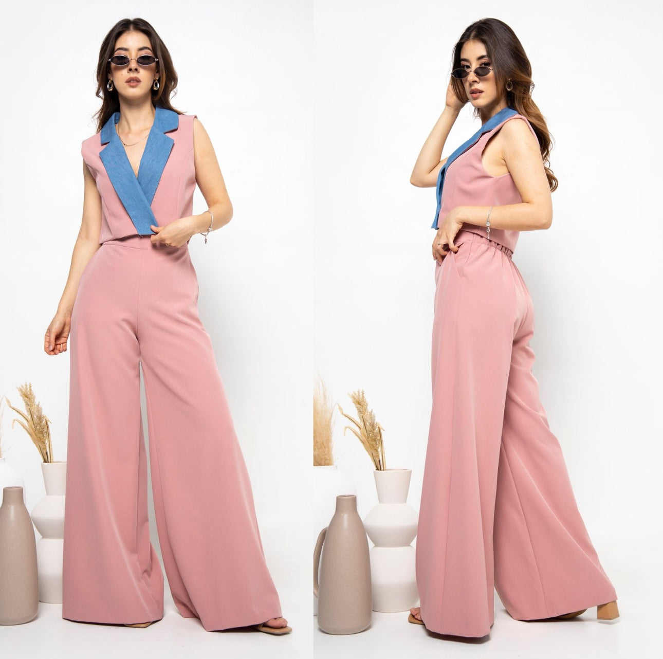CONJUNTO ROSA DENIM
