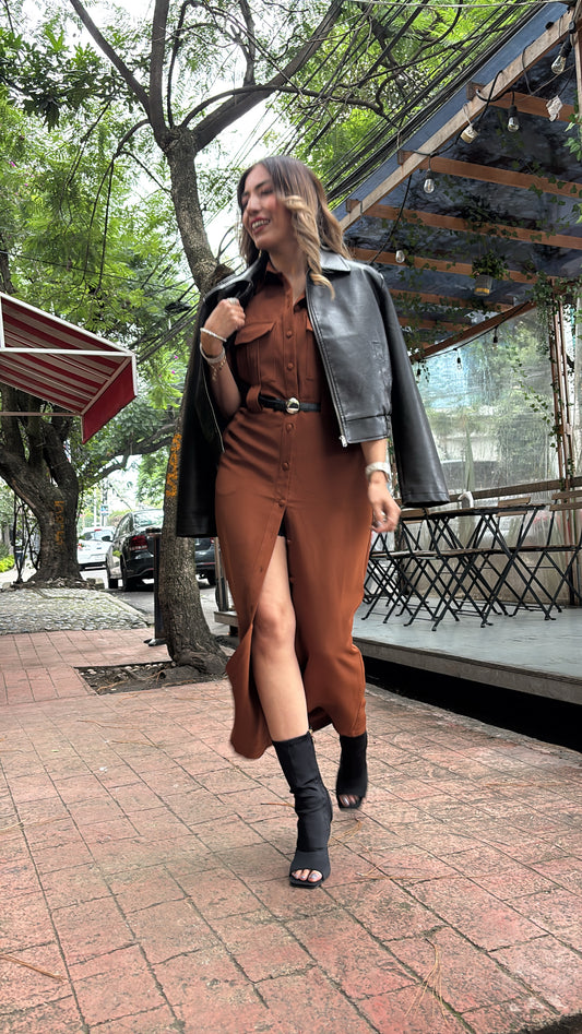 VESTIDO CAMISERO MOKA