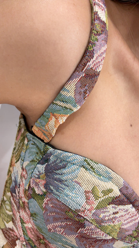 CORSET FLORES PASTEL