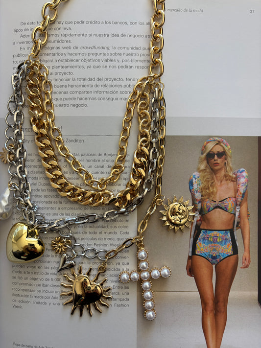 COLLAR CADENAS MULTI CHARMS
