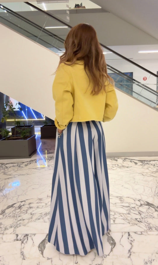 PANTALÓN WIDE LEG TIPO PALAZZO RAYAS