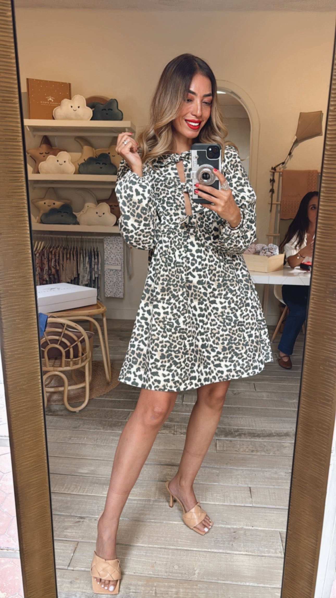 VESTIDO LEOPARDO DENIM