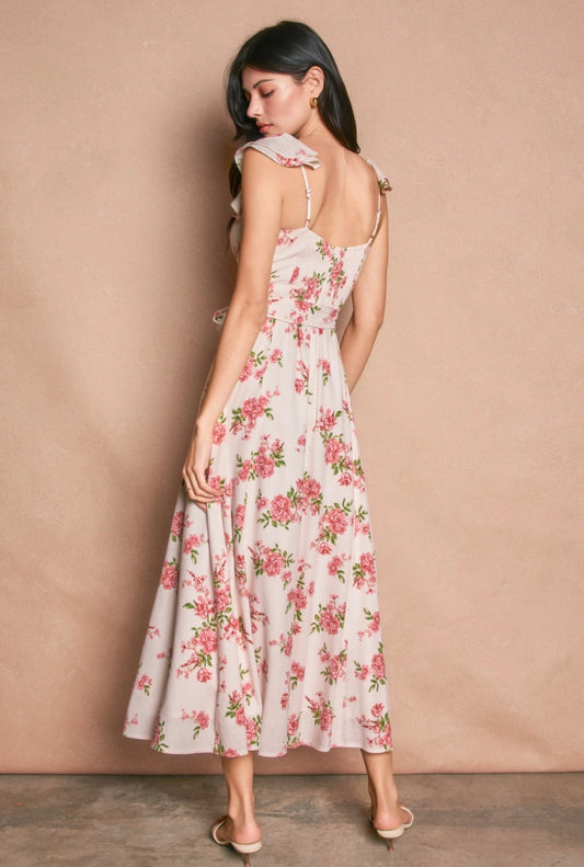 VESTIDO MIDI FLORES