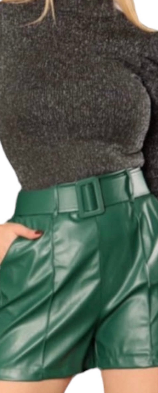 SHORTS VINIPIEL VERDE