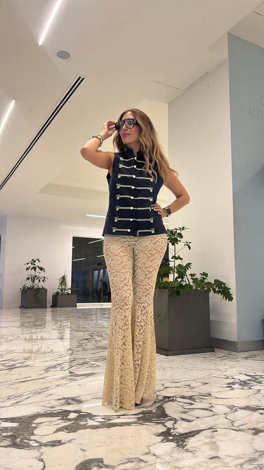 PANTALÓN ENCAJE IVORY