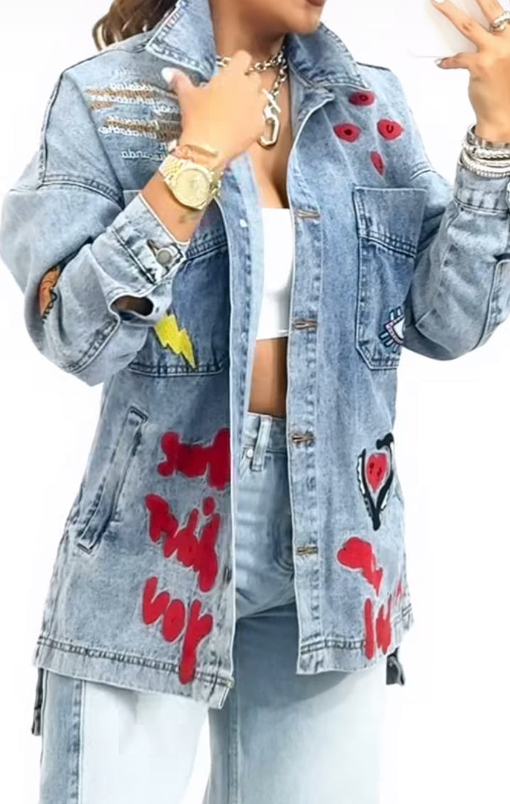 CHAMARRA DENIM PARCHES