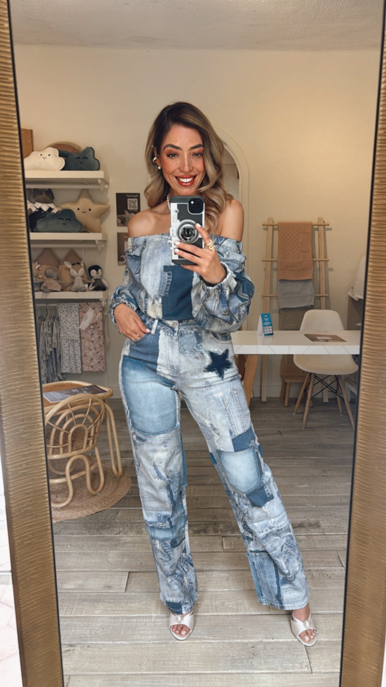 JEANS DENIM PATCHWORK