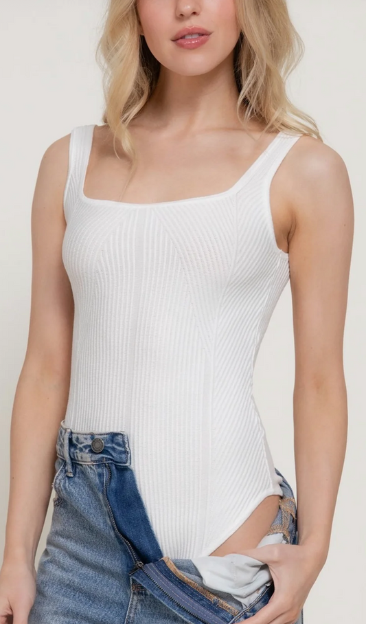 BODY CUELLO CUADRADO PUNTO ACANALADO