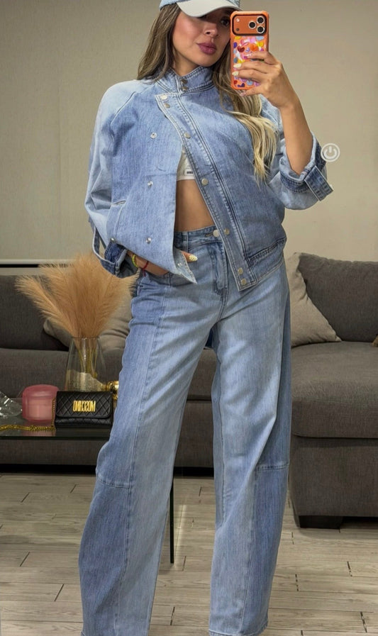 JEANS BARREL DENIM