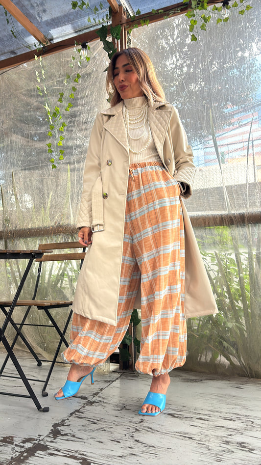 PANTALÓN HAREM CUADROS