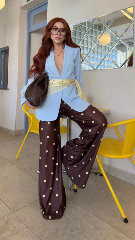 PANTALÓN PALAZZO CAFÉ LUNARES