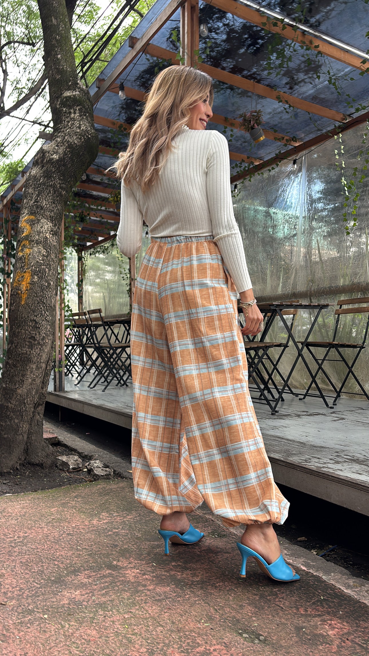 PANTALÓN HAREM CUADROS