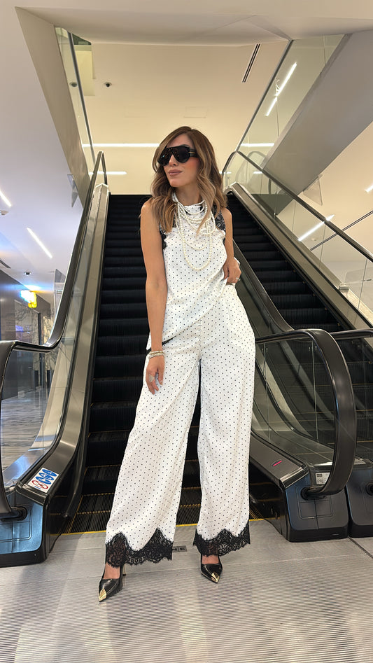 SET BLUSA Y PANTALÓN SATIN