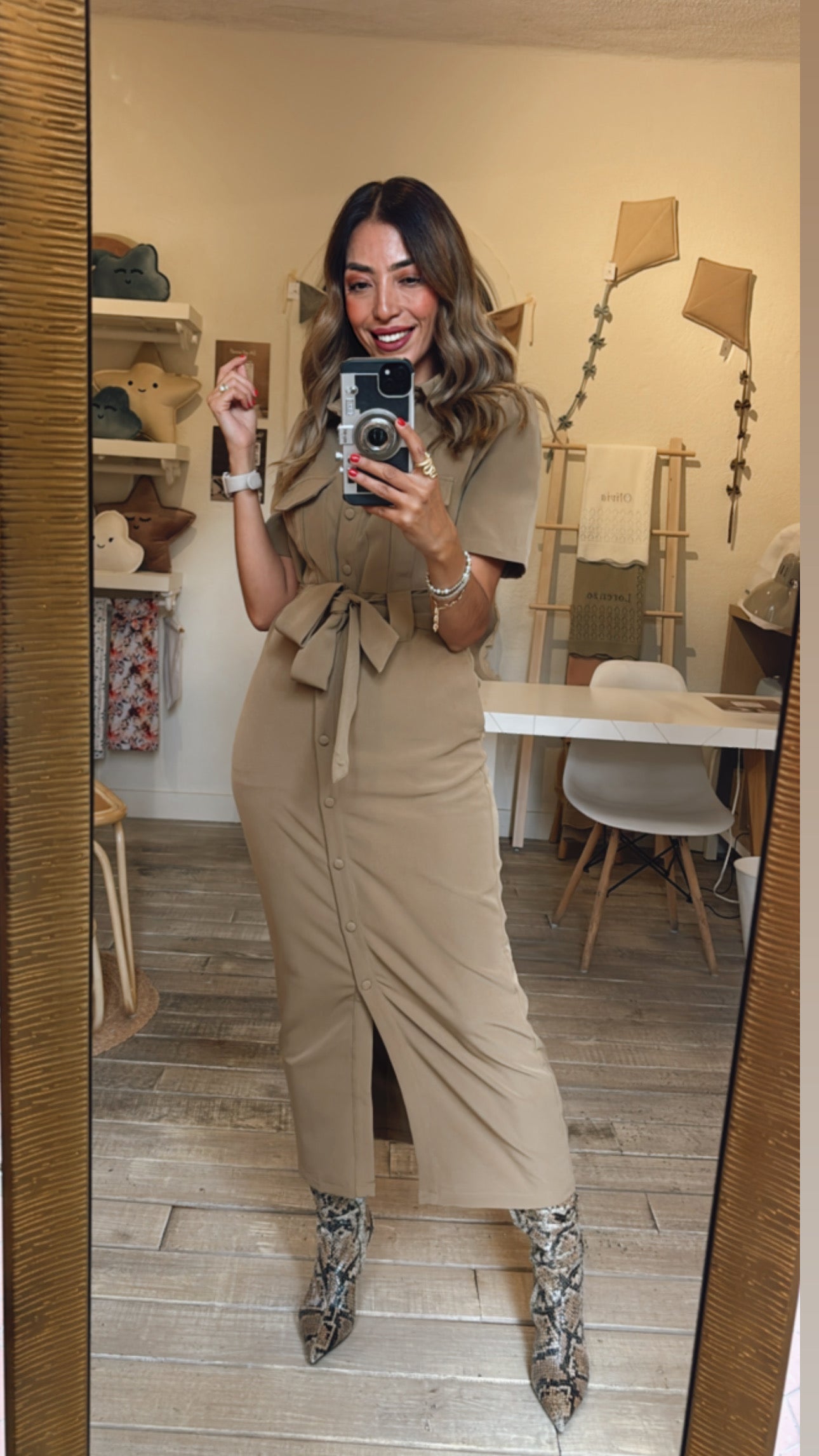 VESTIDO BOTONES OLIVO