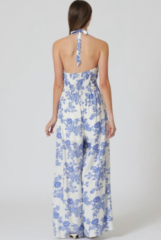 ENTERIZO HALTER AZUL