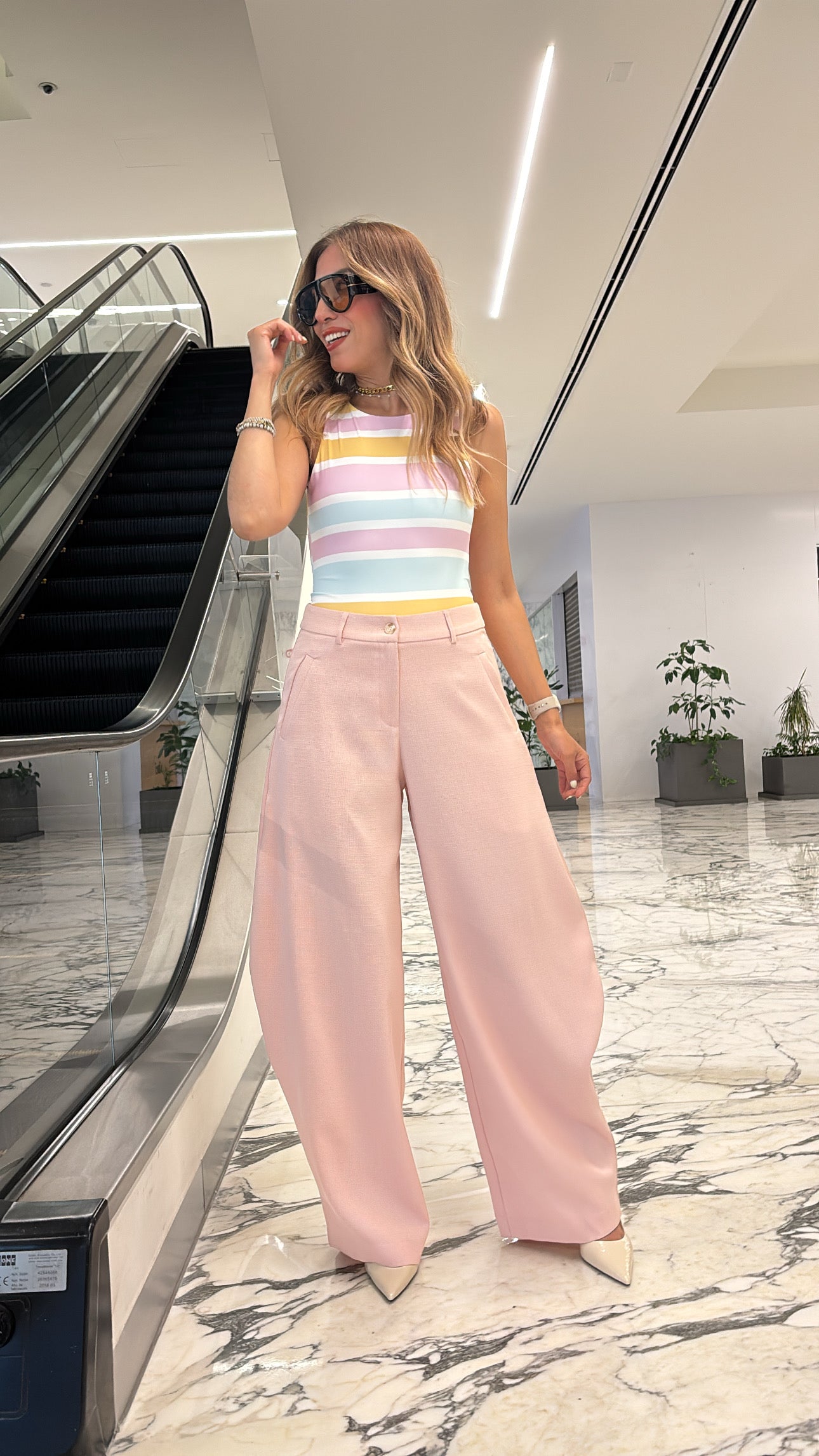 PANTALÓN DE VESTIR BARREL ROSA