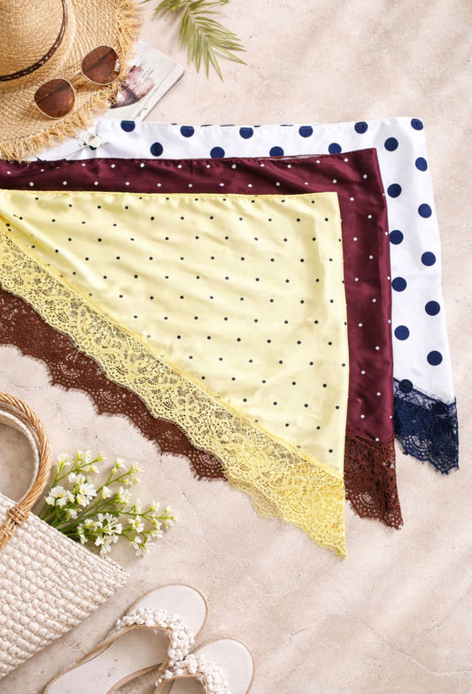 PAREO SATIN OLAN ENCAJE AMARILLO