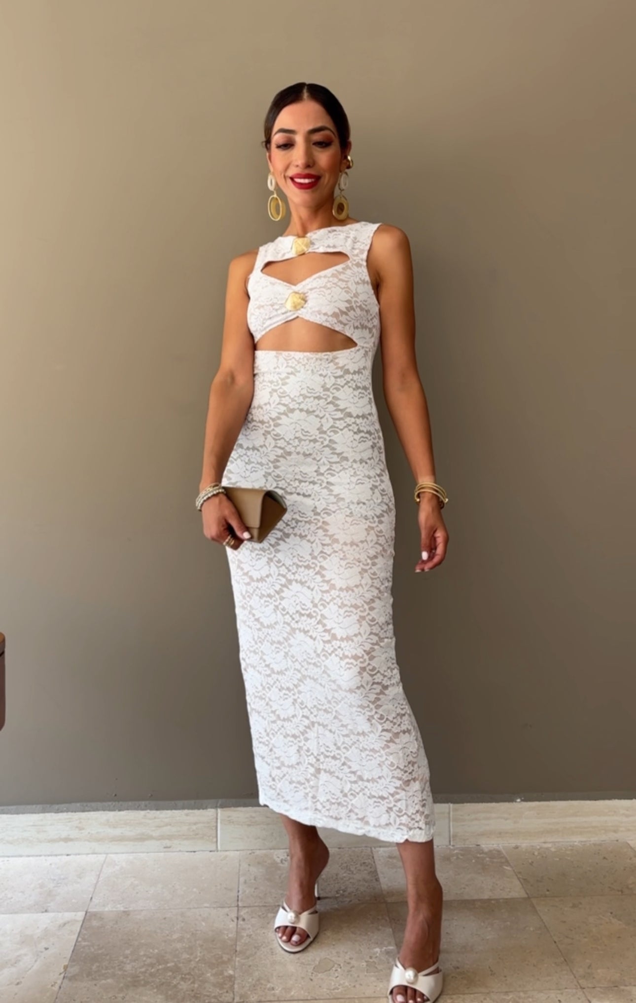 VESTIDO ENCAJE BLANCO