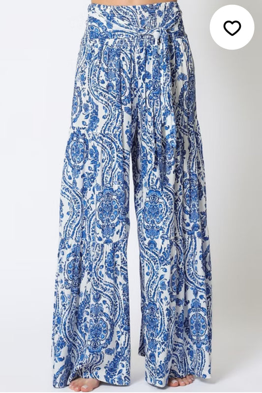 PANTALONES BOHO AZULES