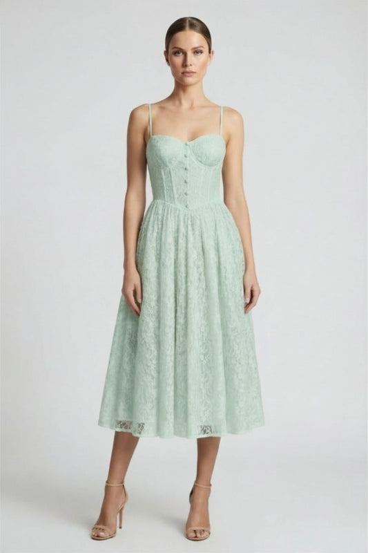 VESTIDO ESCOTE MENTA