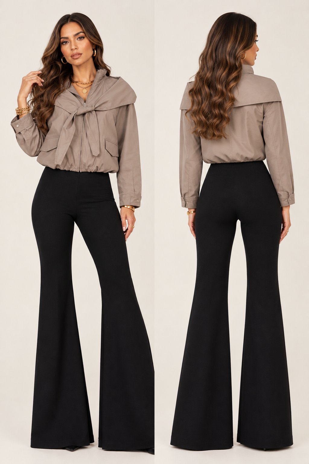 PANTALÓN FLARE SEMI CAMPANA