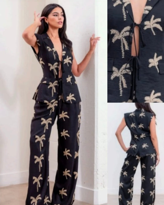 CONJUNTO PALMERAS NEGRO