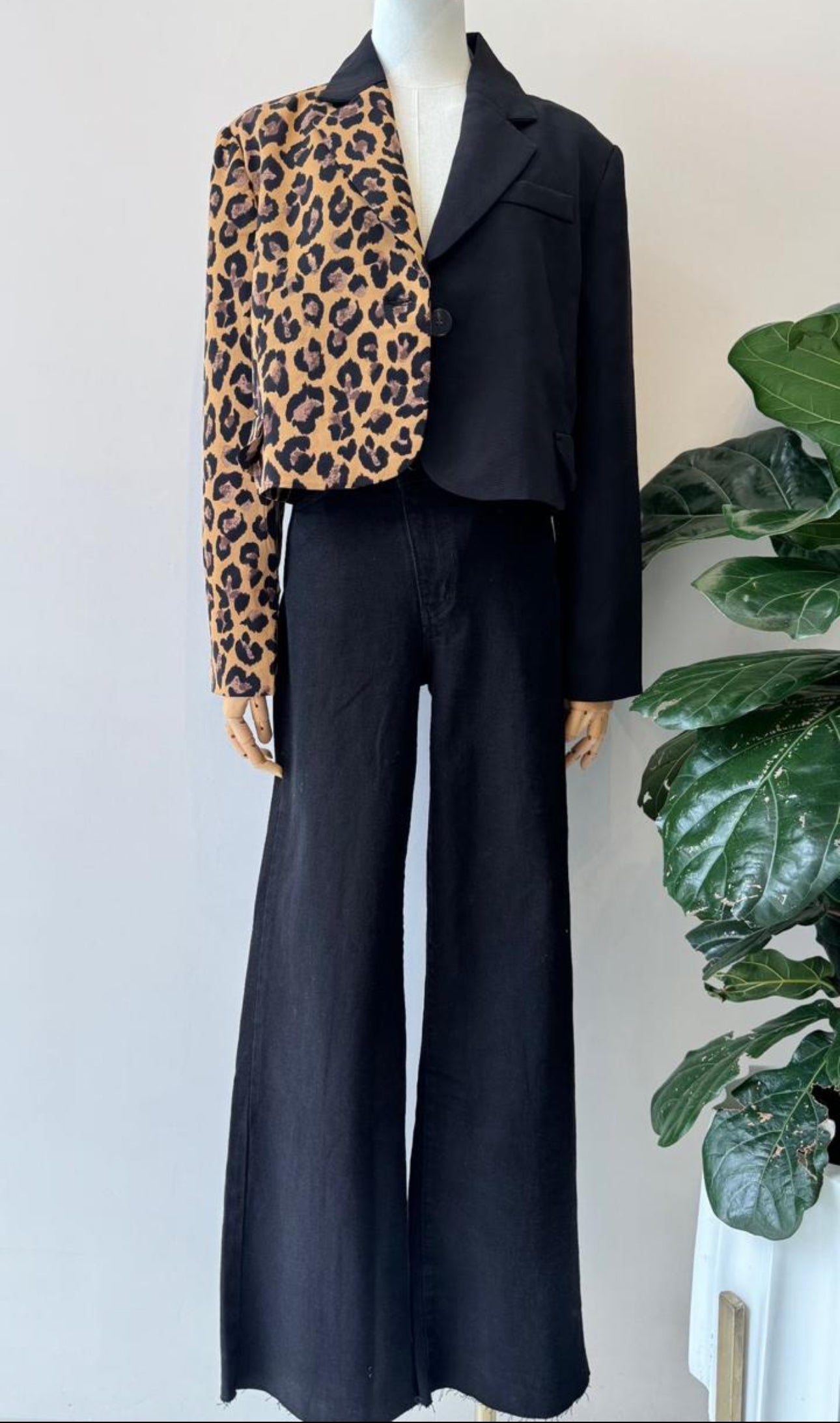 BLAZER CROP LEOPARDO