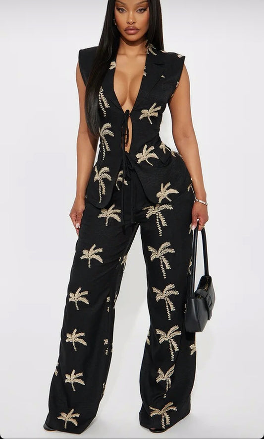 CONJUNTO PALMERAS NEGRO