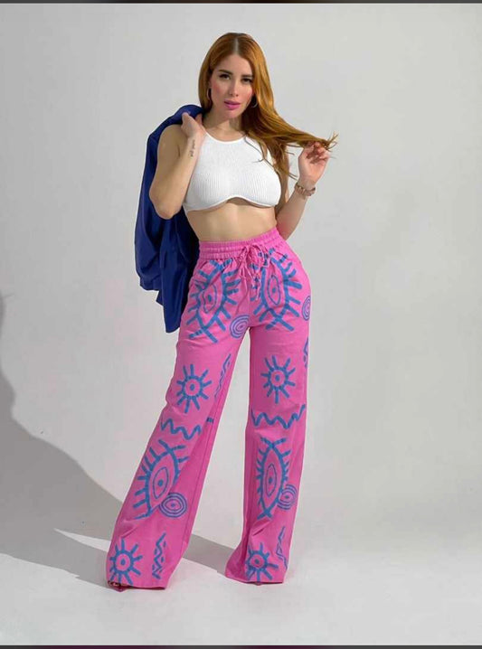 PANTALÓN OJITOS ROSA