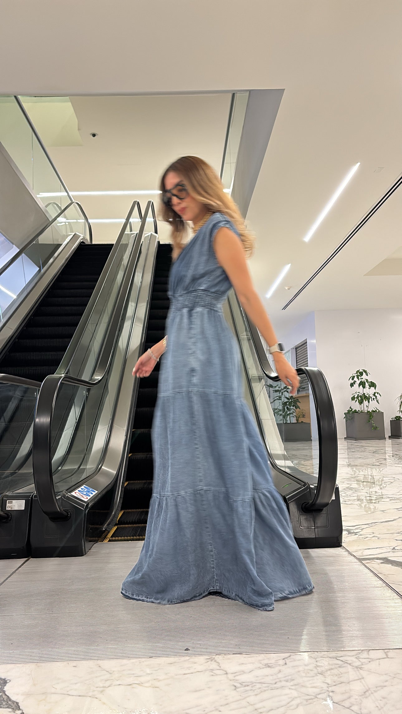 PALAZZO ESCOTE DENIM