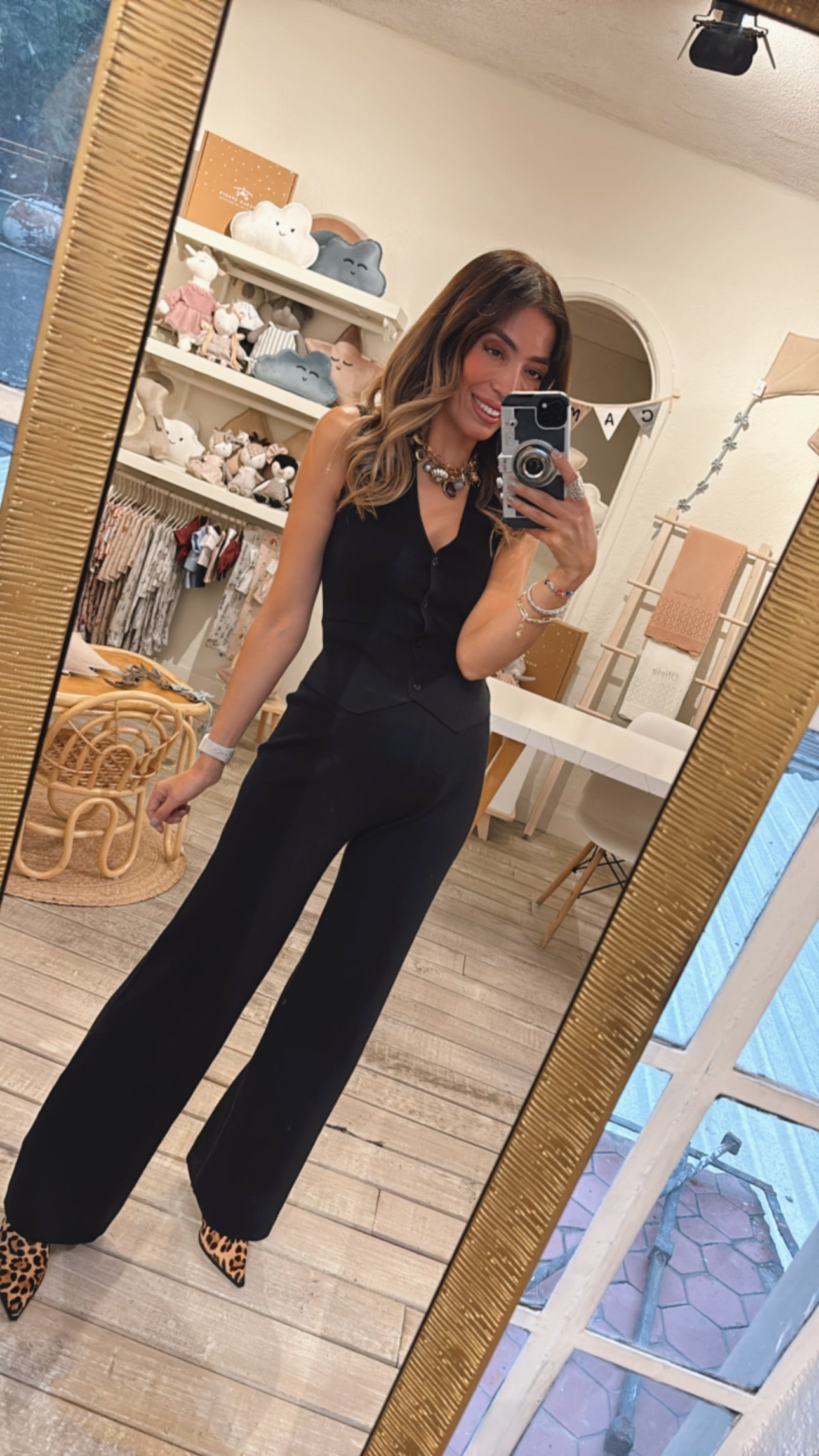 SET CHALECO Y PANTALÓN PUNTO