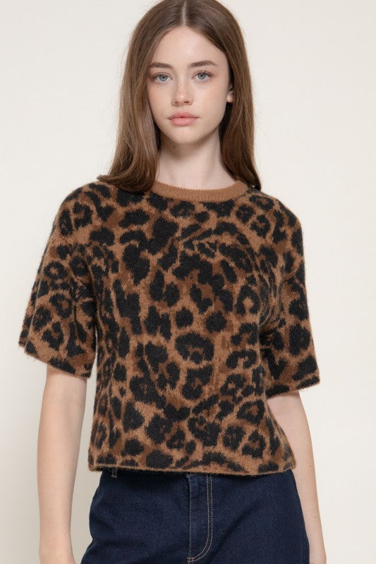 SUÉTER PUNTO LEOPARDO
