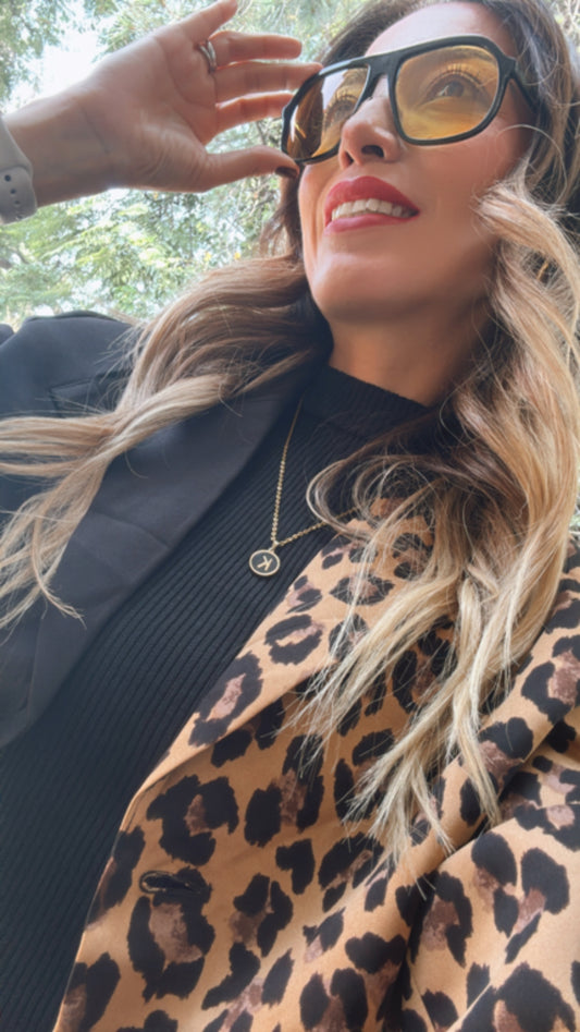 BLAZER CROP LEOPARDO