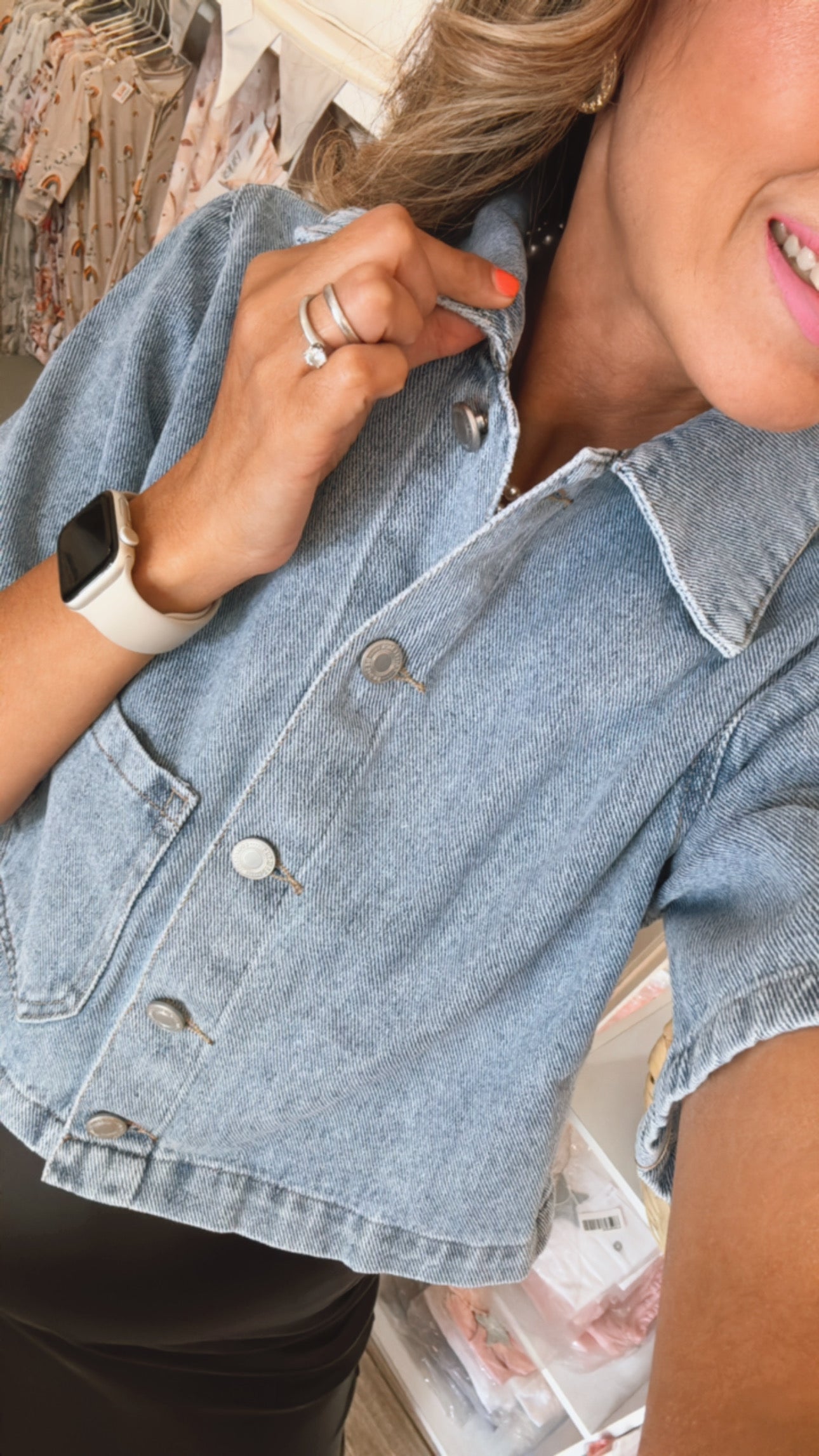 CAMISA DENIM CROP