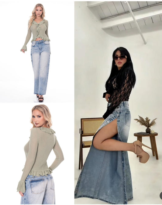 JEANS BOTONES LATERAL