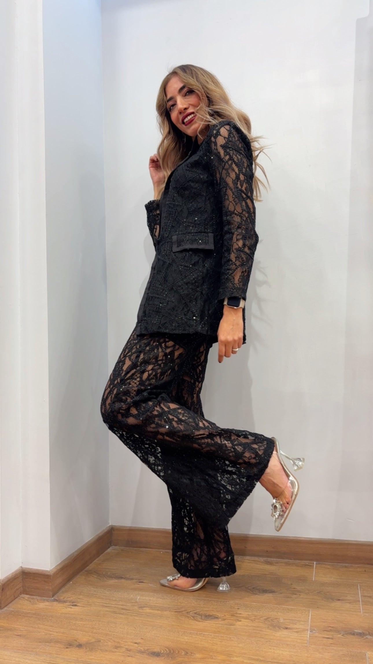 CONJUNTO SASTRERÍA BRILLO NEGRO