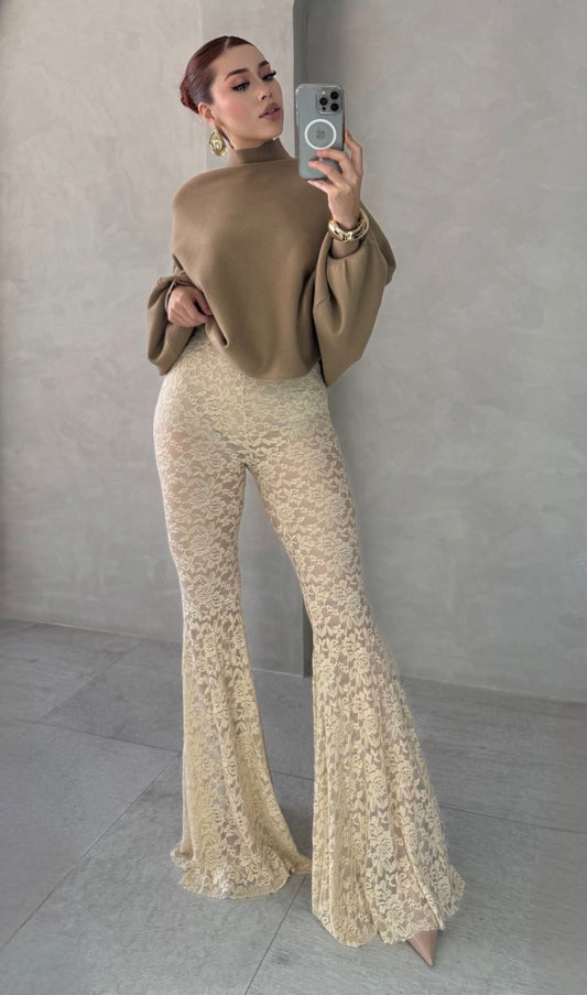 PANTALÓN ENCAJE IVORY