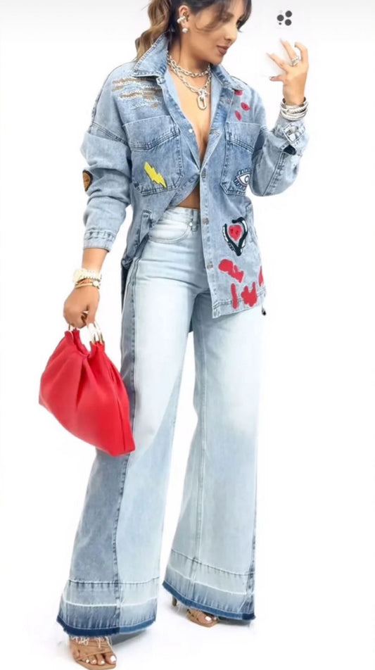 CHAMARRA DENIM PARCHES