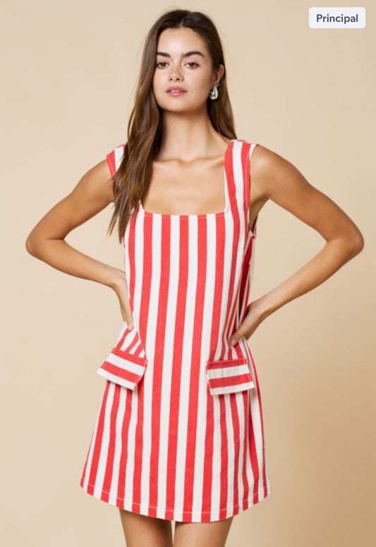 VESTIDO COMBINADO RAYAS
